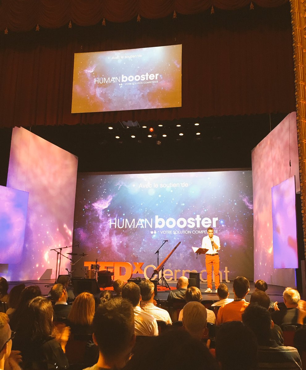 ValentineGouyon's tweet photo. Fin de journée @TEDxClermont heureux d’être partenaire de ce bel événement ! #TEDxClermont #tedx #humanbooster https://t.co/LikmA3qelI