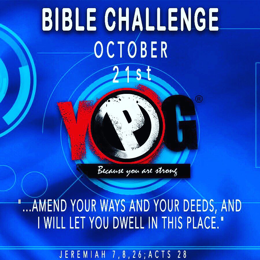 YpgMaryland's tweet photo. Make a difference on your day and life by following the #YPGBibleChallenge #Bestrong 💪#October #ypgmd #ypg https://t.co/UQYVr0LwdD