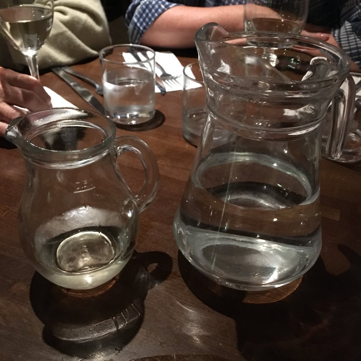 Amazing how glass jug technology has developed. My current glass jug (left)and an original 80s glass jug, the size of a brick!