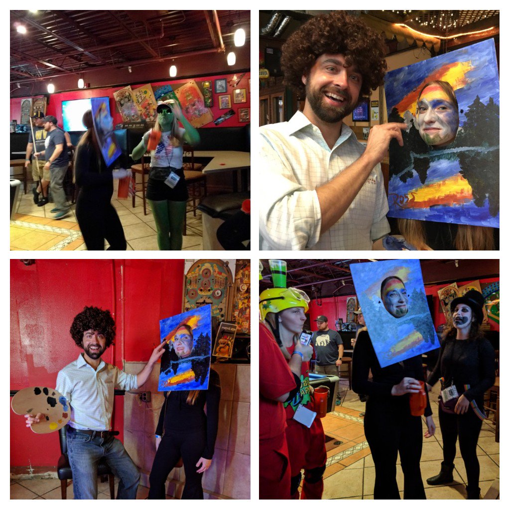 aswarren's tweet photo. @WestRun Bob Ross paints #Crawloween #WestRun https://t.co/ri7rXr5p40
