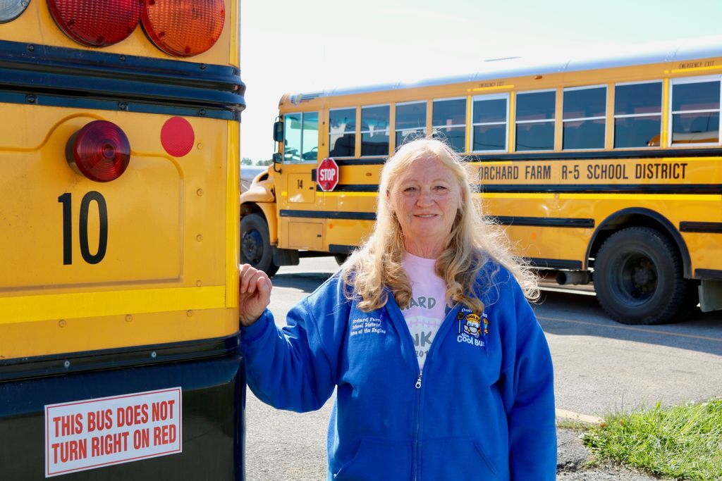 OrchardFarmRV's tweet image. Debbie Braden, a bus driver for 20 years, plans to retire this year. RT thank for #service to Ss. #BusSafetyWeek #OFarmPride #StaffSpotlight