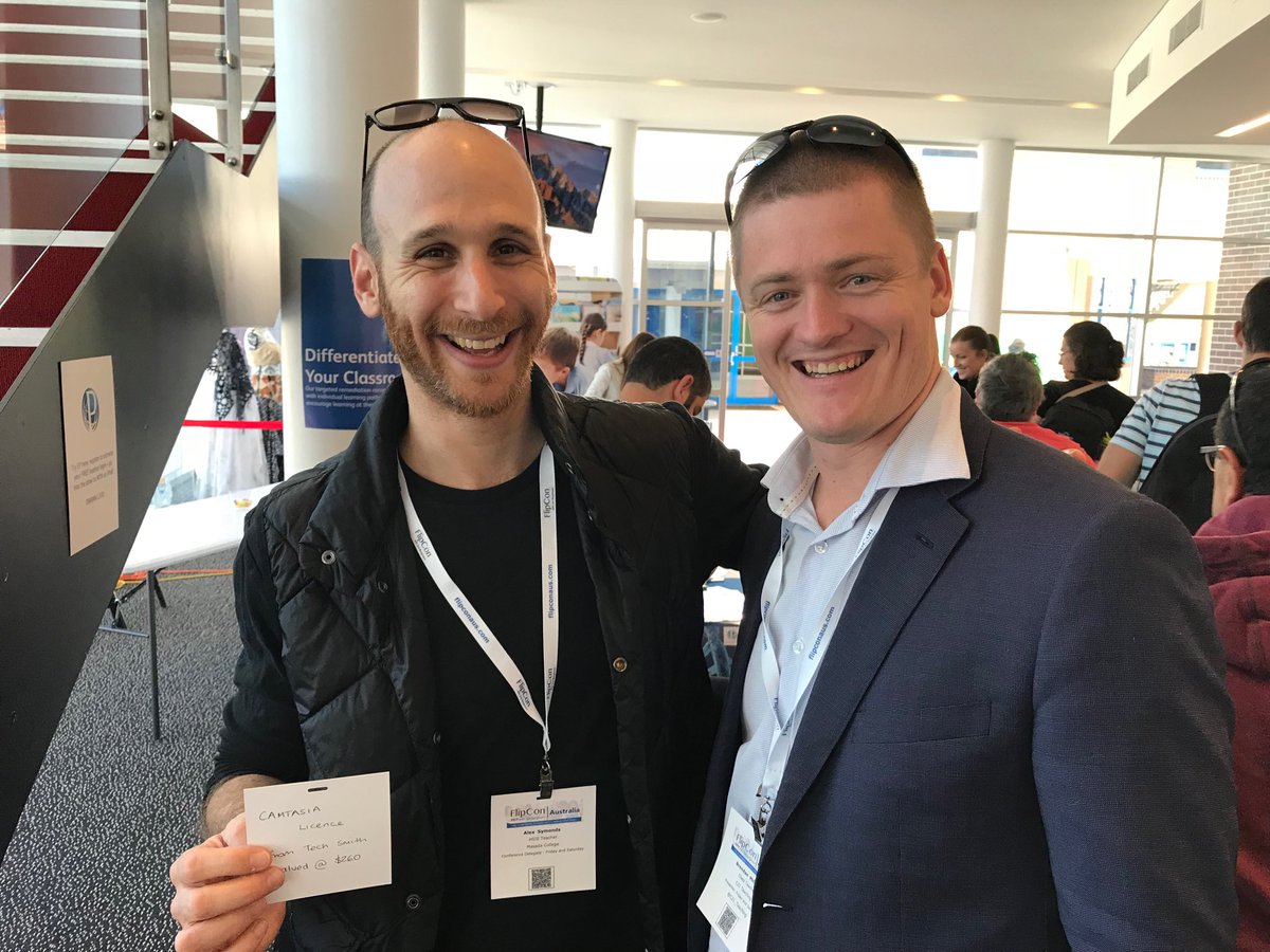 C21_Teaching's tweet photo. Thanks again to @Camtasia for providing a little crane to auction off and well done to Alex for being the successful bidder. #FlipConAUS https://t.co/dLVk839n2O