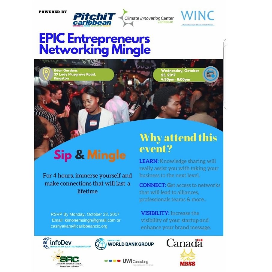 Come join us next week Wednesday at <a href="/edengardensja/">Eden Gardens Wellness Resort & Spa Jamaica</a> for our EPIC Entrepreneurs Networking Mingle.