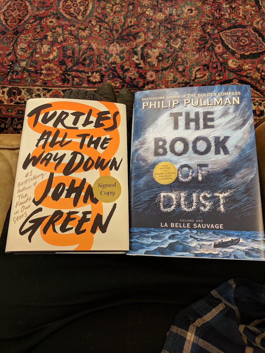 EEKCastleton's tweet photo. Couldn't decide...so I got both @johngreen @PhilipPullman #smallbookstores #mysticct https://t.co/u9uil4UcXi
