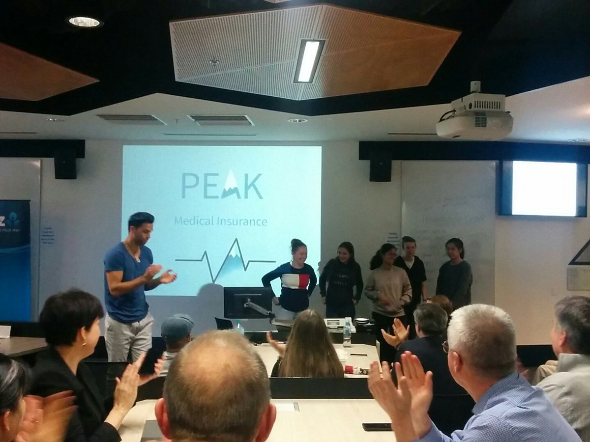 Ivan_Carlisle's tweet photo. Team Peak with their peer-to-peer  insurance blockchain enableb DAPP #smartcitieshack #BCAssociatioAU #mggs great work girls! https://t.co/tlSh7sjkhl