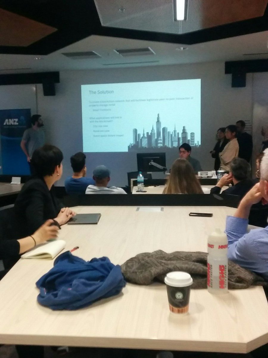Ivan_Carlisle's tweet photo. More great competition from Team Ourspace with their peer-to-peer blockchain enabled asset sharing DAPP #smartcitieshack #BCAssociationAU https://t.co/wwJLzp1Ftk