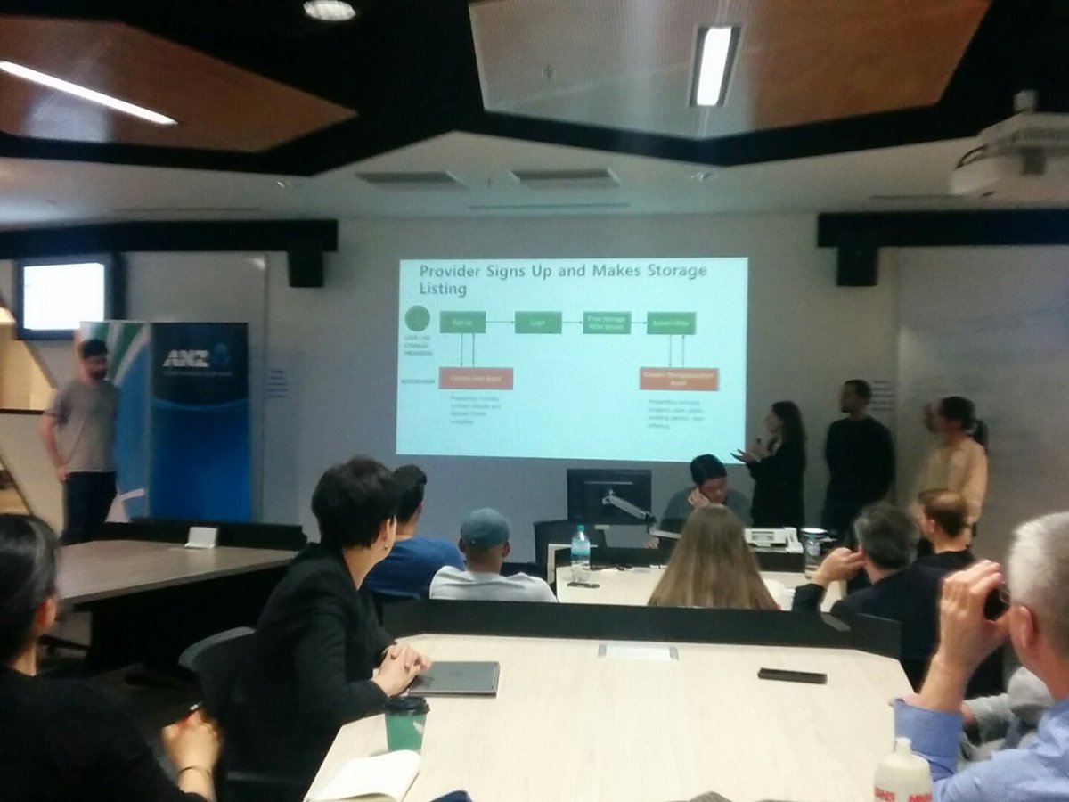 Ivan_Carlisle's tweet photo. More great competition from Team Ourspace with their peer-to-peer blockchain enabled asset sharing DAPP #smartcitieshack #BCAssociationAU https://t.co/wwJLzp1Ftk