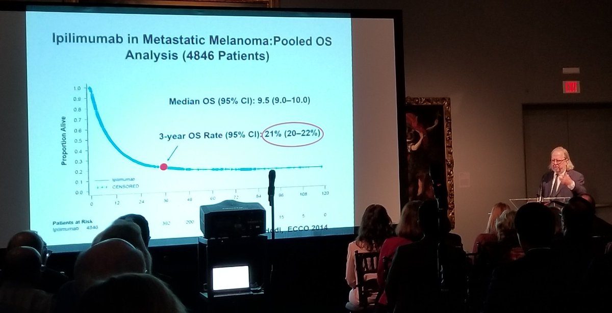 Jim Allison, father of iplimumab, w slide #melanomacure #Immunotherapy  <a href="/MDAndersonNews/">MD Anderson Cancer Center</a> @MDAMelanomaOnc