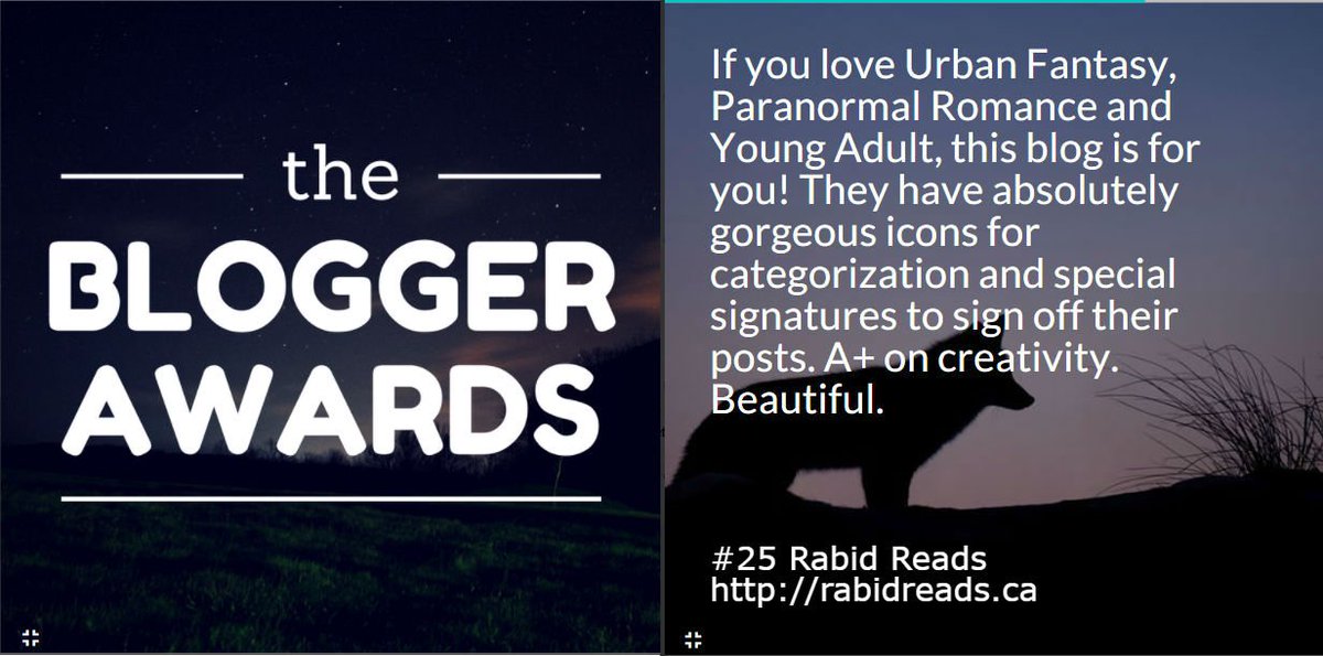 RabidReads's tweet photo. Here's the official write-up from @TheWriterAwards on Rabid Reads: https://t.co/vi3ulc9uOP #TheWriterAwards #BestBookBlog2017 https://t.co/1aURYlBeIA