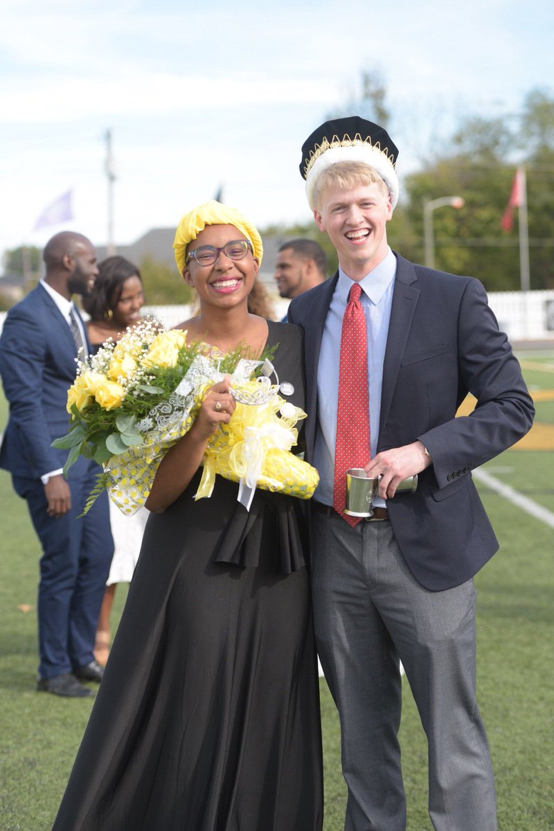 CentreC's tweet image. Congratulations to Centre’s 2017 Homecoming king and queen Noah Martin and Amaryst Parks! #CentreHC17