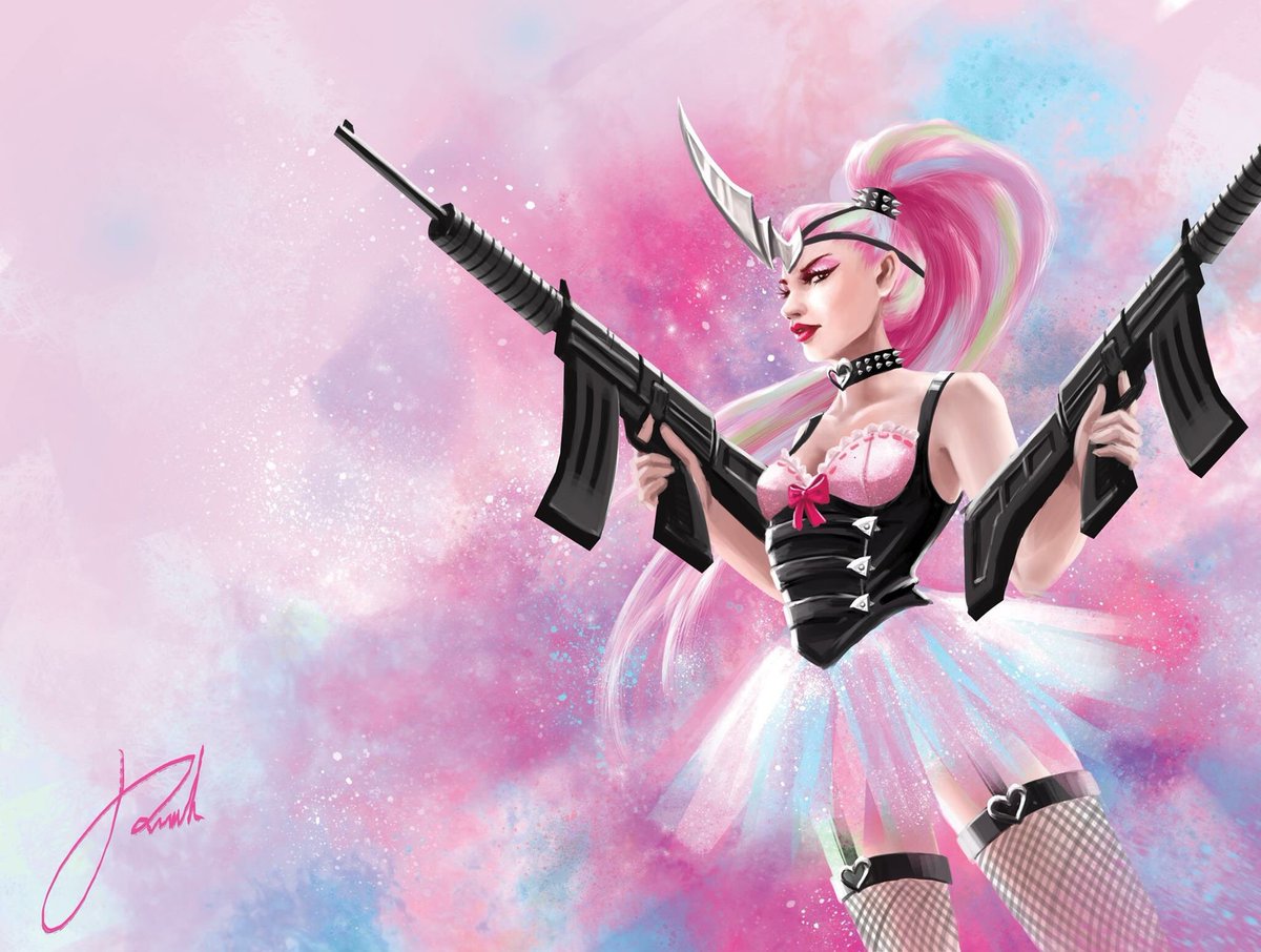 TieuLien0205's tweet photo. Believe in your inner unicorn 🦄 
#DigitalPainting #DigitalArt #Art #Unicorn #Gun #Pink https://t.co/8qHlE6jYj6