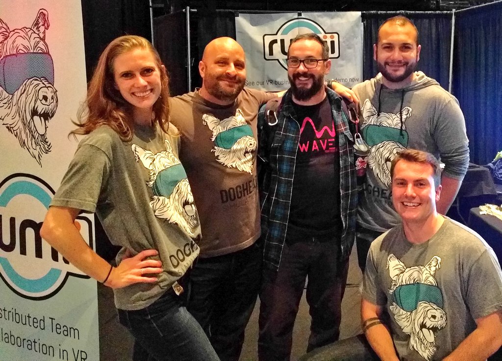 stonedrew's tweet photo. Hanging with @dogheadsims crew @GE2_live! @TheVRCEO @Tony_MF_Dodge! Catch them @esidevr on Tuesday @NuWestGroup! https://t.co/oNXQffR6yc