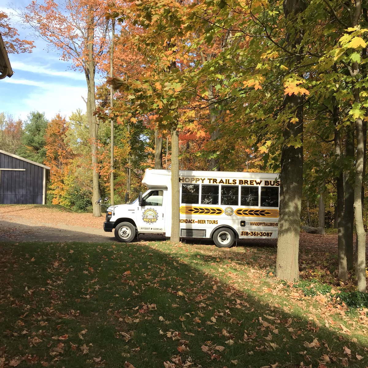 Not a bad view at the “office” today @hoppytrailsbb #farmwinery #hoppinonthebus #bachelorettetour @AdkCraftBev