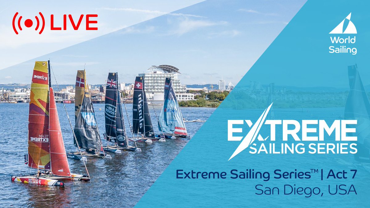 worldsailing's tweet photo. 📡 Watch the Extreme Sailing Series™ - Act7 LIVE from #SanDiego, #USA right now on the World Sailing Network 🇺🇸🏆
Click here to watch ➡️ https://t.co/q54LYzpIvt #livesailing https://t.co/j89TLXAG7U