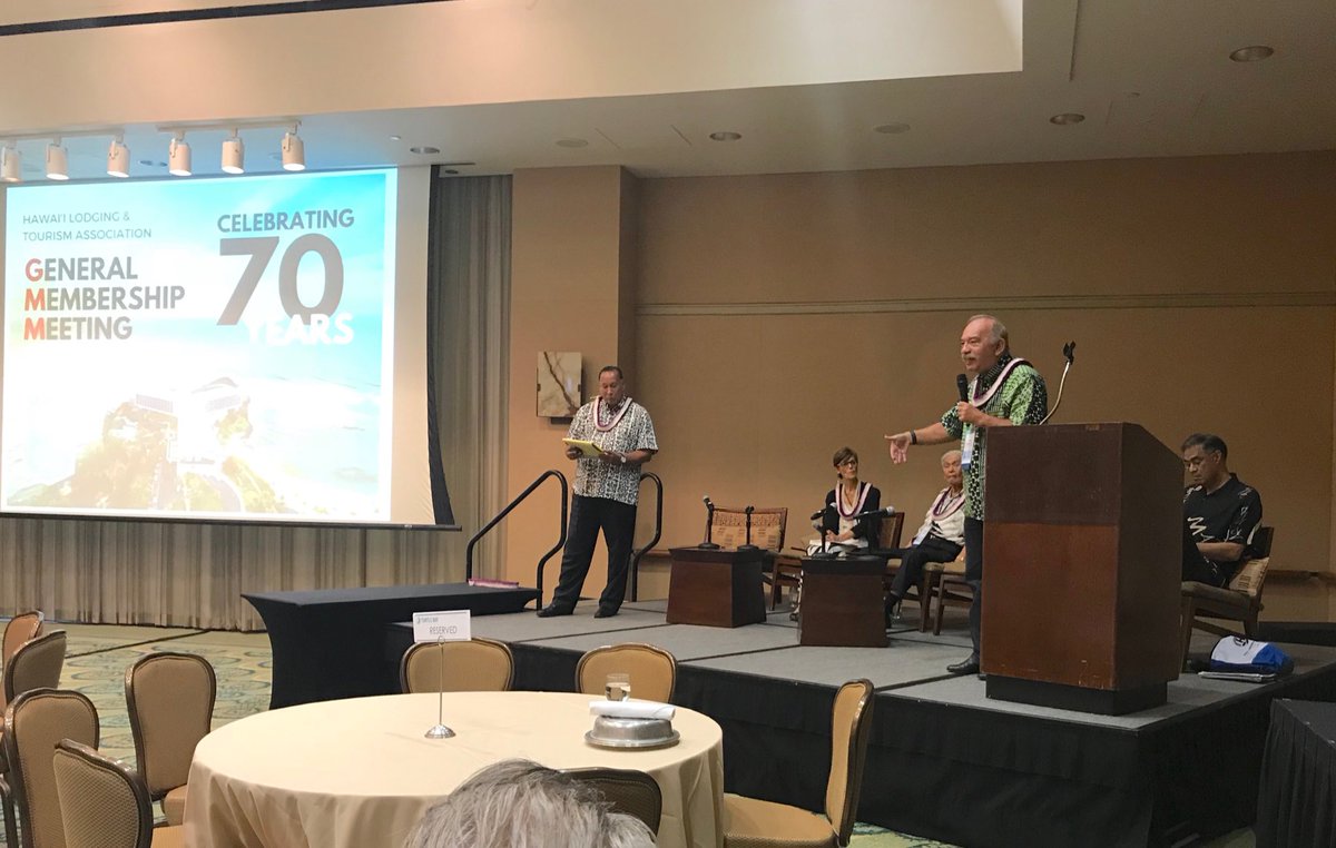 AnneMurata's tweet photo. .@HawaiiLodging GM Meeting. Former Gov. Waihee speaking. Former Gov. Ariyoshi, and @OutriggerWaikik βs Kelly Hoen on panel. #GMM2017 #HLTA https://t.co/UB8hA2PsMx