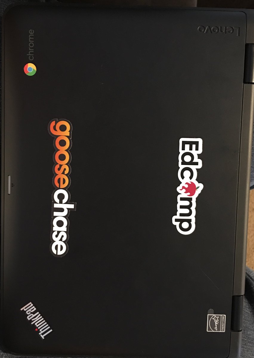 edcamplc2017's tweet photo. #edcampLC. Putting the swag to use!!!! https://t.co/vsgXHLS4cQ