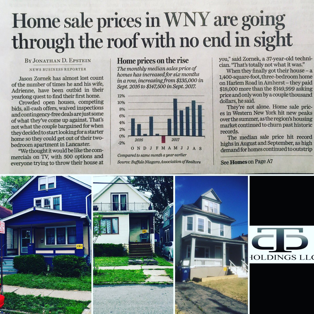 CTD HOLDINGS LLC BUFFALO Home Prices continue to rise. 2018 New Acquisitions coming!
#Buffalo #WNYrealestate  #investors #allcashbuyer