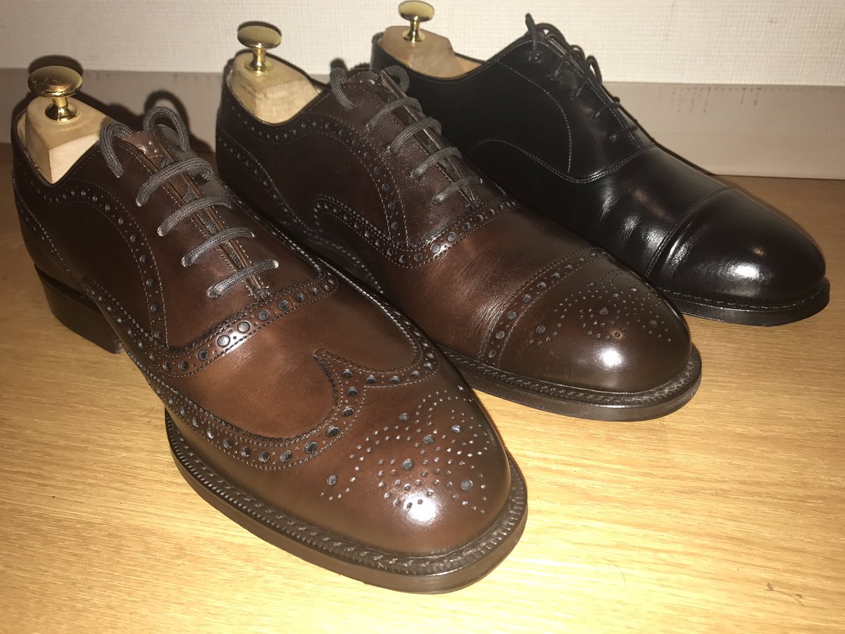 六月 Auf Twitter チャーチ チェットウインド ディプロマット コンサルの御三家 ブラックとエボニーです エボニーは濃い黒に茶色が混ざった感じですね