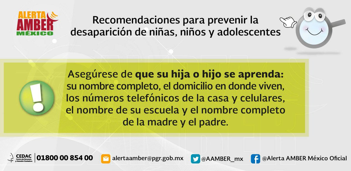 _Editorial2030's tweet photo. Alerta AMBER México Oficial nos aconseja estos puntos para evitar la desaparición de nuestros hijos.

#Alertaamber #Editorial2030 https://t.co/JIZ01cvlvR