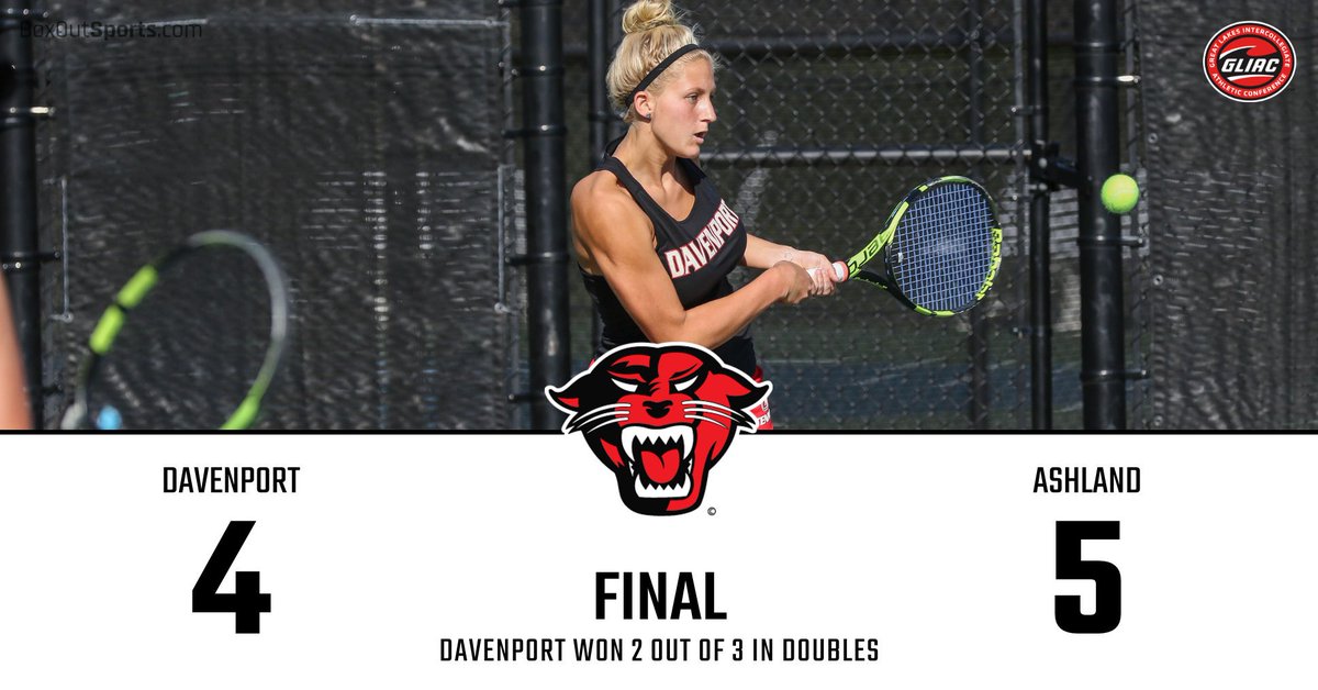 W-TEN: Davenport falls in a tight match against Ashland 4-5. DU won 2 out of 3 doubles matches, but couldn't get enough points in singles.