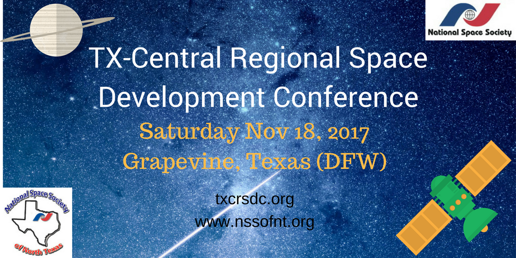 NSSofNT's tweet photo. TX Central Regional Space Development Conference Nov 18 #Dallas #Texas https://t.co/dJcrRV2mtx @nss @NSSofNT #space #DFW #DFWStuff #STEM https://t.co/jtbQyaRwPq