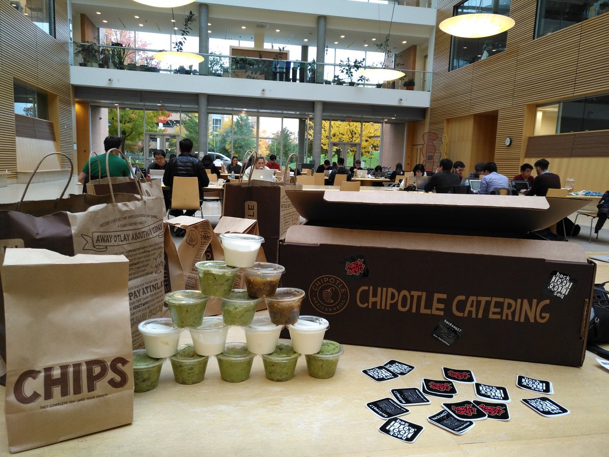 hackseq's tweet photo. Thank you @ChipotleTweets for sponsoring lunch at #hackseq17. We are doing great science with a full stomach! https://t.co/RA2Oa3cqFF