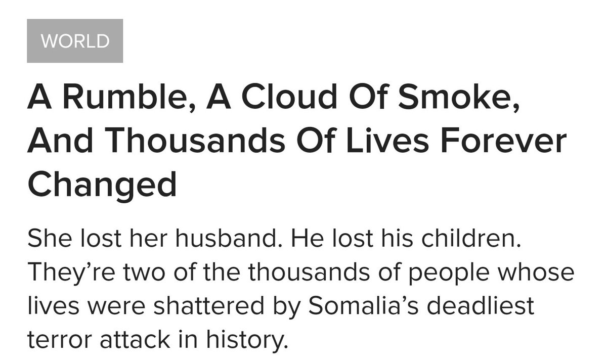 IfrahSucdiOtt's tweet photo. The heartwrenching story of two families whose lives were forever shattered by z #MogadishuTruckBomb. #GurmadQaran
 https://t.co/CgtpNVUZoY https://t.co/TWdaCHwECr