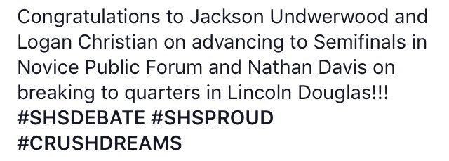 Congrats to those who broke to Semi-Finals!