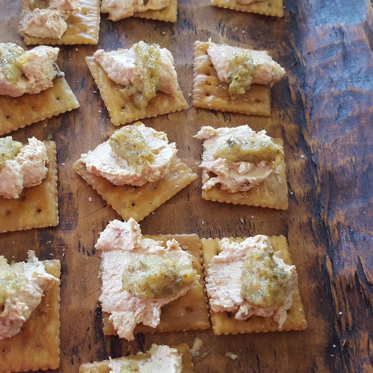 durhamfoodie's tweet photo. Fish spread with relish @postalfish #NCFood #NCFarms #NCLocal #SupportLocalNC #TerraVita2017 @terravitafest https://t.co/yqZdeIxkkx