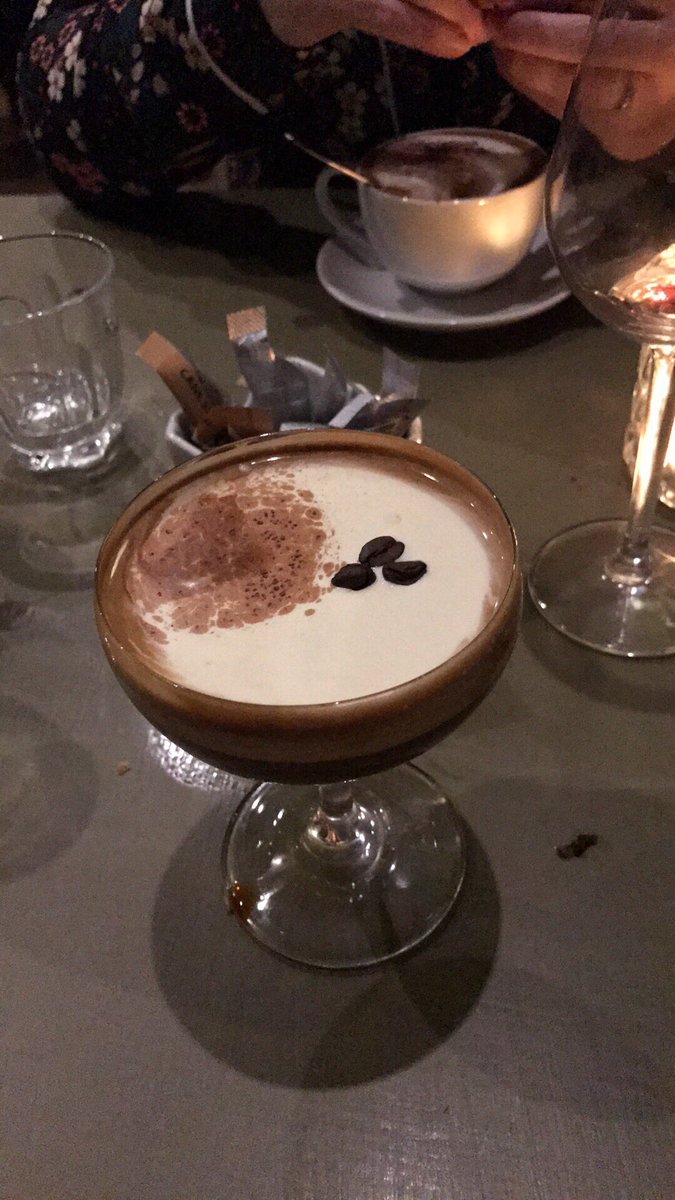 Delicious meal and wonderful wine @EatChezFrancis tonight. I fought 17 Bezerkers on the way home after this manly baileys coffee. Honest.