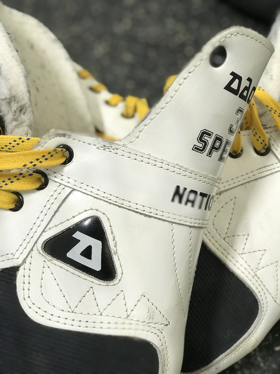 The1stTurnstile's tweet photo. That #TriangleD logo stands the test of time. #Daoust301 classic white skates! #PictureIconic https://t.co/eT1krvrwK3