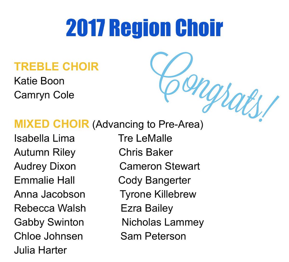 KleinHighChoir's tweet image. Congrats to all who auditioned for Region today!  So proud of you all and thrilled to see 19 students continue the journey to the Region Concert. The 17 in Mixed Choir will move on to next round of competition. @JessicaHaddox @KleinHigh