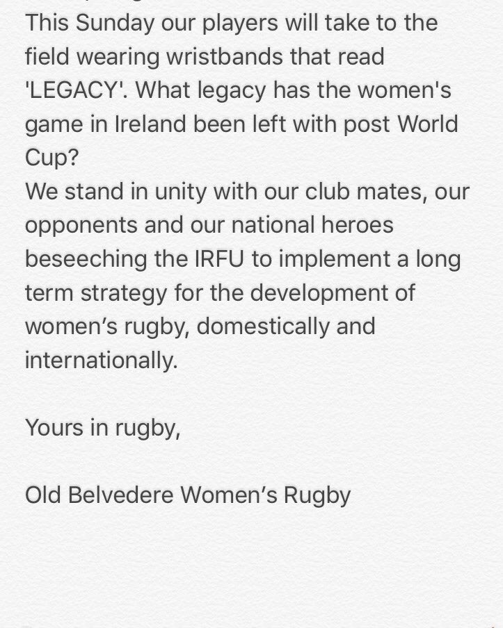 OldBelvoWomen's tweet photo. #Legacy #respect #united #grassrootstogreenshirts #prideinourjersey #wrugby #ActuallyBringIt https://t.co/u70aAkWgUM