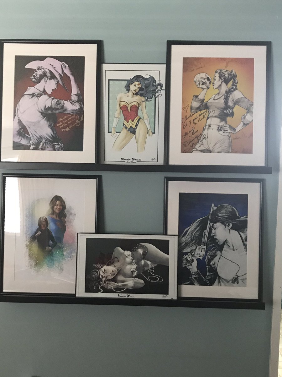 thisisme_now's tweet photo. It only took 7 months. Finally got some of my #clexacon artwork on the wall! 😍@LoraInnes #AprilReyna https://t.co/pdcP5Jz3gM