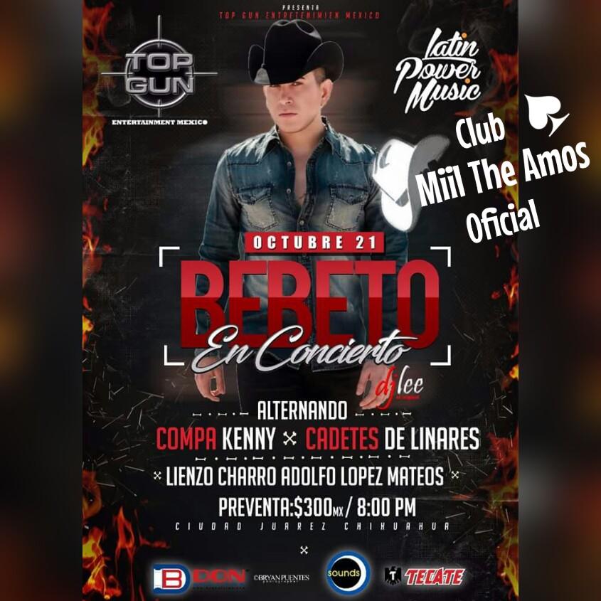 bbthaas_puebla's tweet photo. HOY Sábado 21 De Octubre 🎉
@El_Bebeto EN CONCIERTO 👏
En Cd. Juárez, Chihuahua 🌴
#NoFaltes
#PorqueTomando
@Club_MilTeAmos https://t.co/0MfuBSLYKA