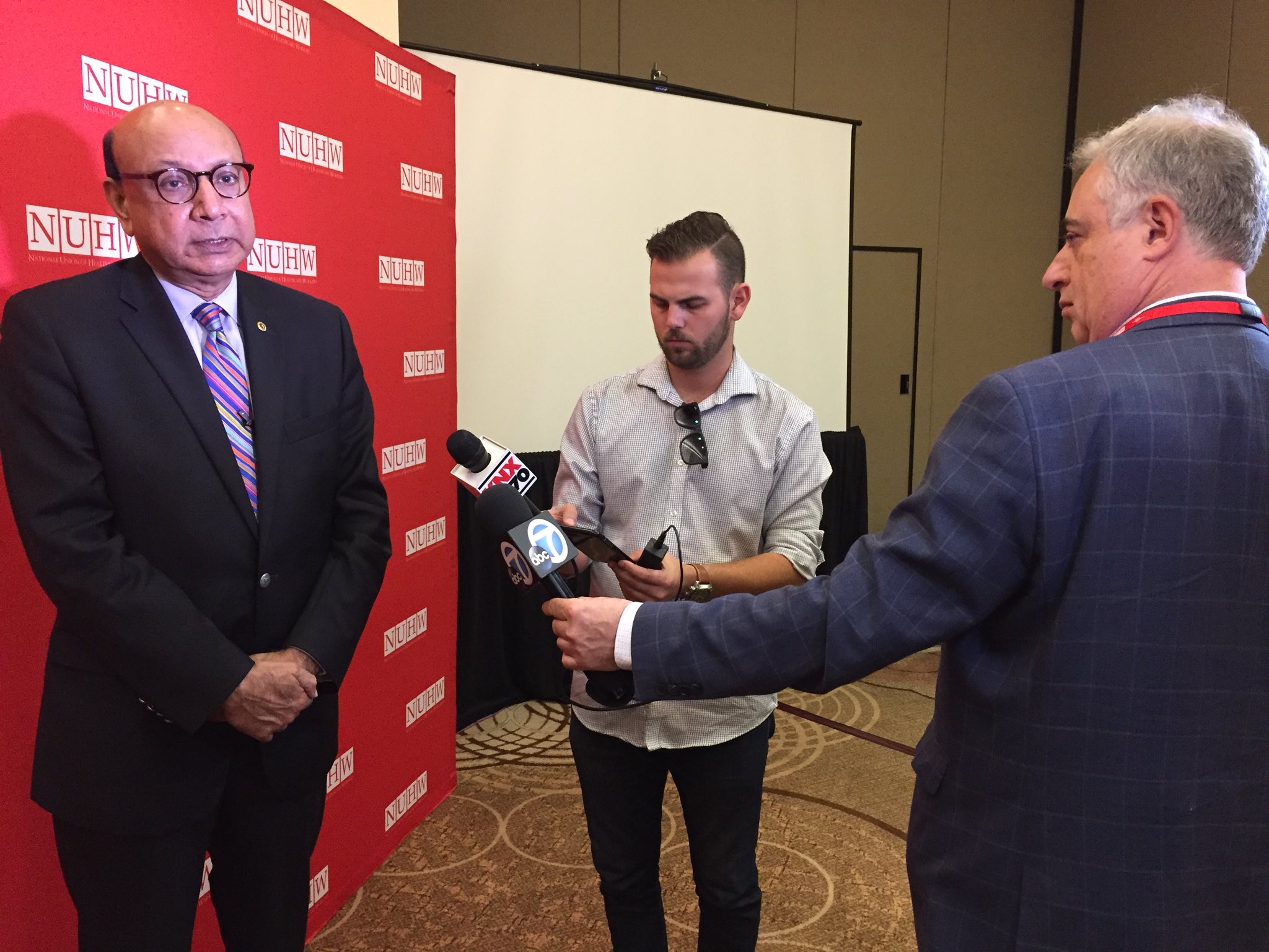 Khizr Khan at the National Union of Healthcare Workers conference in Anaheim on Saturday. (Phil Willon / Los Angeles Times) Khizr Khan at the National Union of Healthcare Workers conference in Anaheim on Saturday. (Phil Willon / Los Angeles Times)