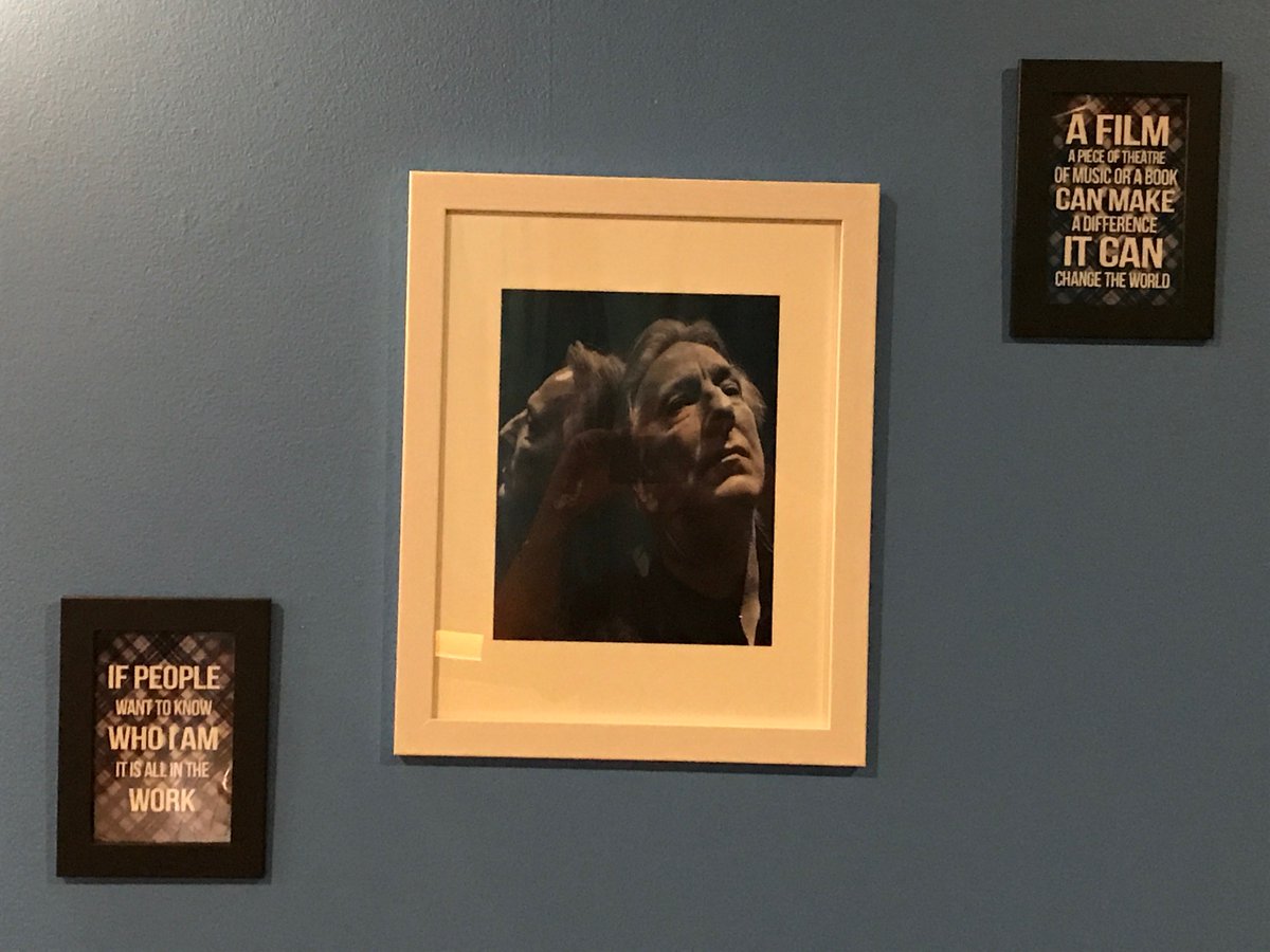 TheatreFortyTwo's tweet photo. Some photos &amp; quotes of 2 of our favourite actors Sam Rockwell &amp; Alan Rickman now adorn the theatre walls. #SamRockwall #WallanRickman #T42 https://t.co/s4up9gJOHp