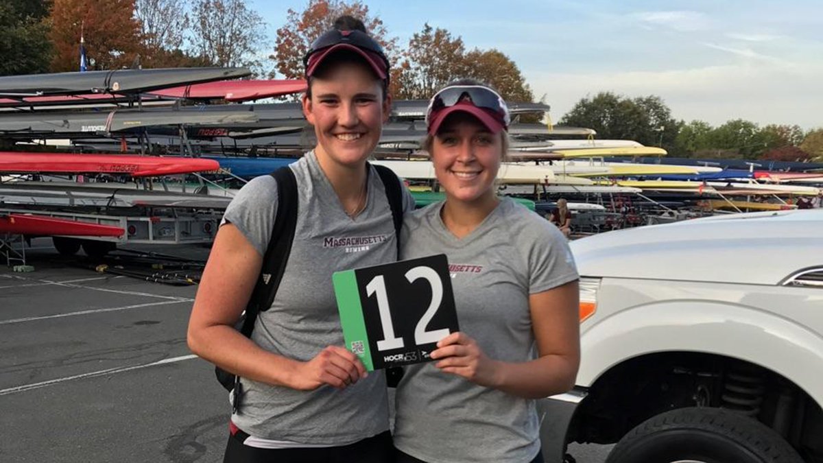UMassRowing's tweet photo. Great first day @HOCR with Daniella du Toit and Grace Bundy leading us in the 2x!

📰 https://t.co/nZDf4rR0ro
#UniteTheMasses https://t.co/2FXzLA6Pjk