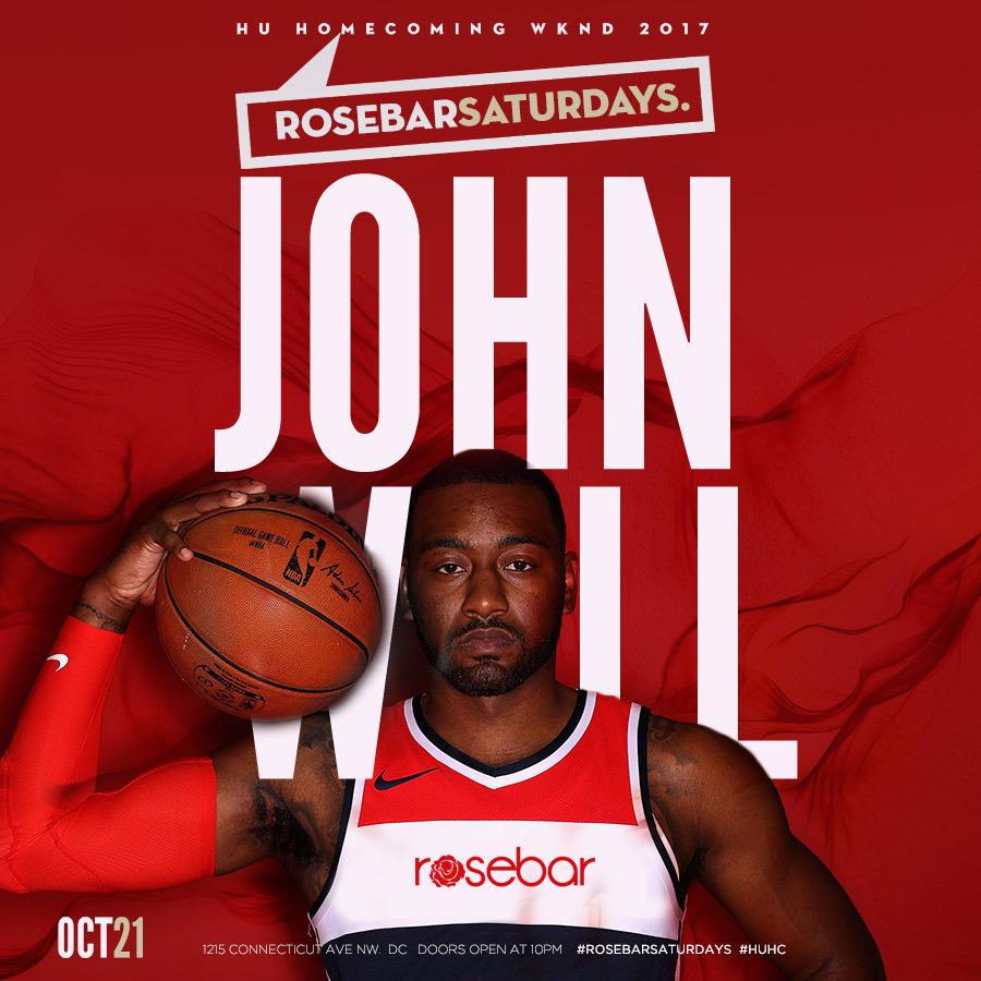 RY $ SIGN on X: [T o n i g h t] JOHN WALL hosts ROSEBAR SATURDAYS Tonight    / X