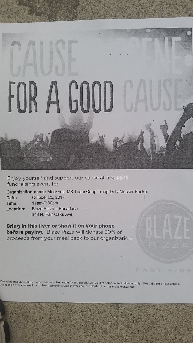 Coops_Tra's tweet photo. Do good 4 a good cause!Fundraiser 4 @mssociety 10/25 11a-930p.RT & come support! #MuckFestMSSoCal #MSWarrior #MuckFestMS #VeteransWithMS🇺🇸 https://t.co/xEeu3x2G3p