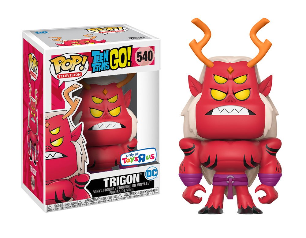OriginalFunko's tweet image. RT &amp;amp; follow @OriginalFunko for your chance to WIN a @ToysRUs Exclusive Trigon Pop! #TeenTitansGo