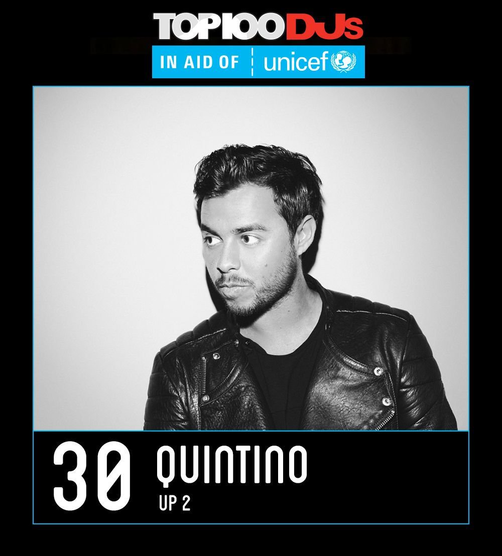 DJmag's tweet photo. 💯@QUINTINOO is up two places to No. 30  #Top100DJs @Unicef_UK 💯 https://t.co/HZTDyOkwNE
