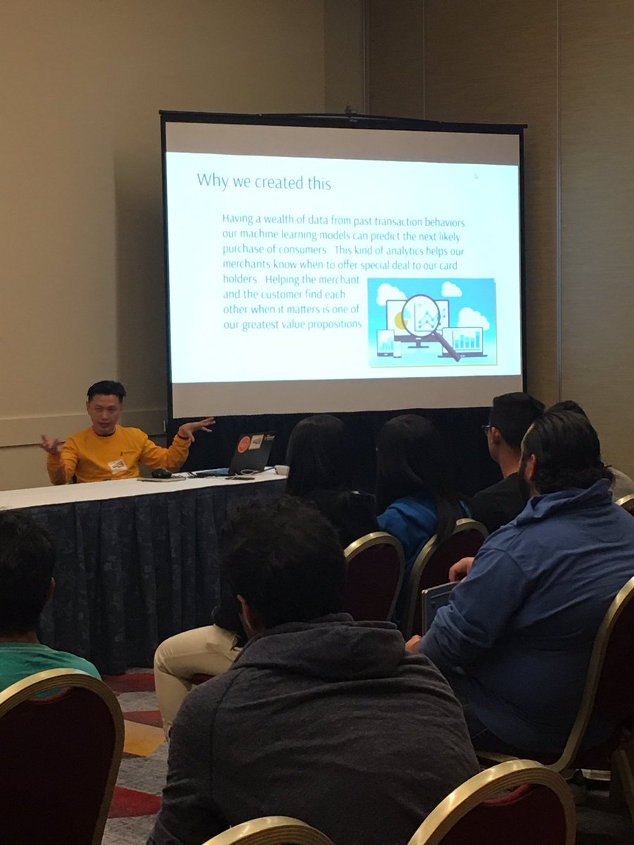 SYFCareers's tweet photo. SYF VP David Chau talking about #APIs and how our teams help customers achieve what they are working forward to! #Money2020 #lifeatsyf https://t.co/HrRucw7905
