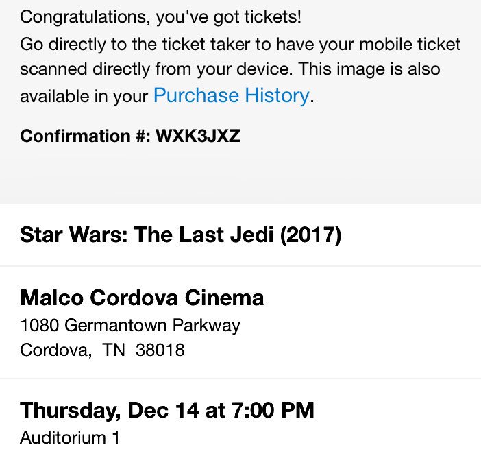 BrandyTurquoise's tweet photo. I canβt wait!! Tickets purchased already! #starwars #TheLastJedi #nowaitinginline https://t.co/ba97dhjHED
