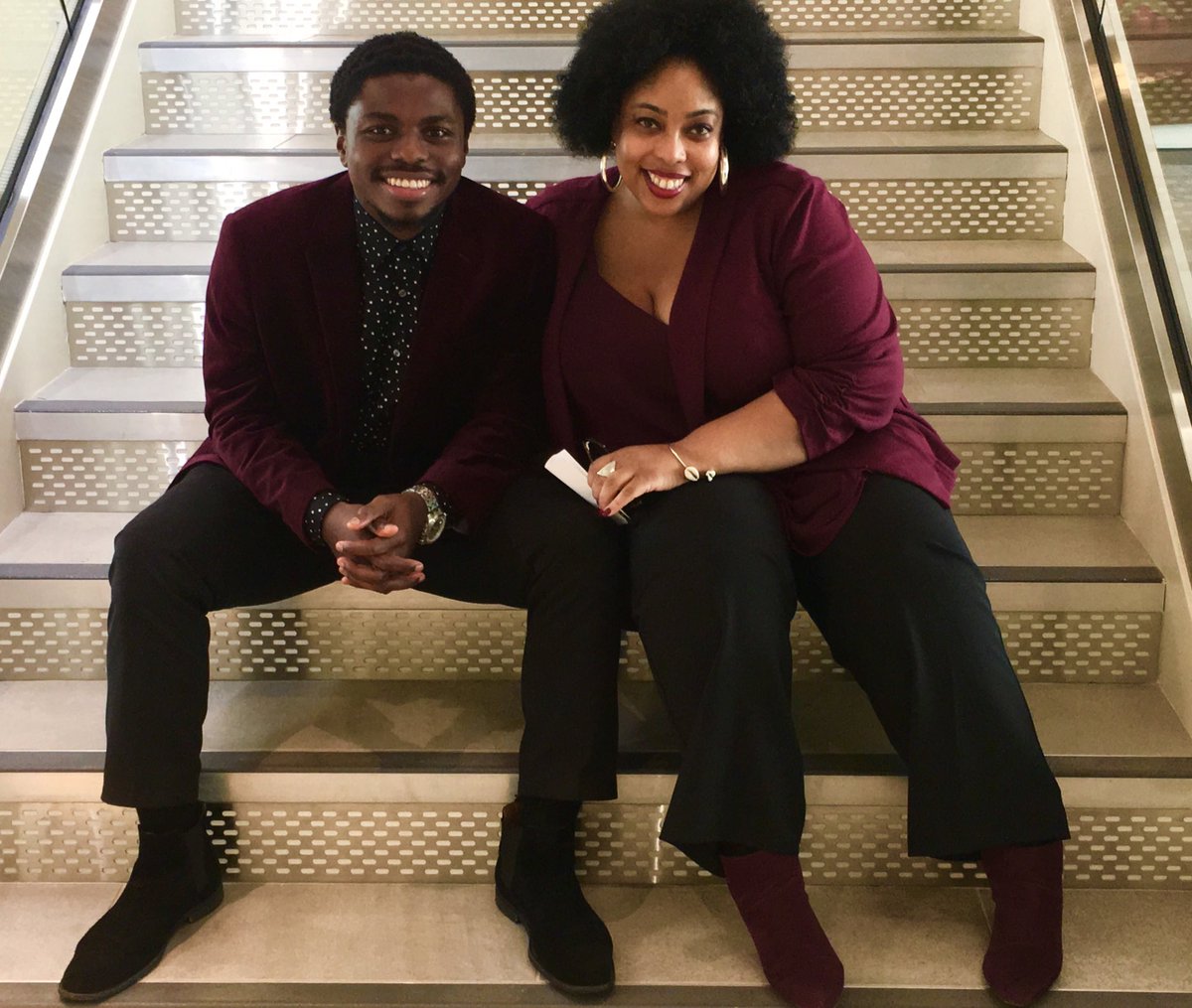 MHarrisPerry's tweet photo. #CommunityIs discovering you unexpectedly coordinated at the conference. @SherriWrites @TreMansa #RethinkingCommunity https://t.co/ymd3KGrbz9