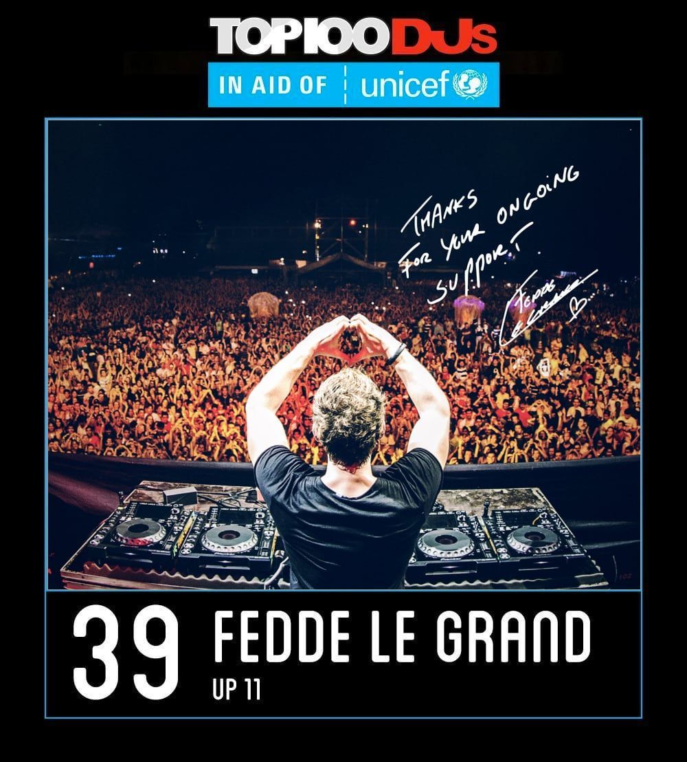 feddelegrand's tweet photo. U + 🎶 = ❤ #WeGoGRAND Thanks for your support 🙏💯 #Top100DJs @DJmag @UNICEF_uk https://t.co/E9ocnE77Nv