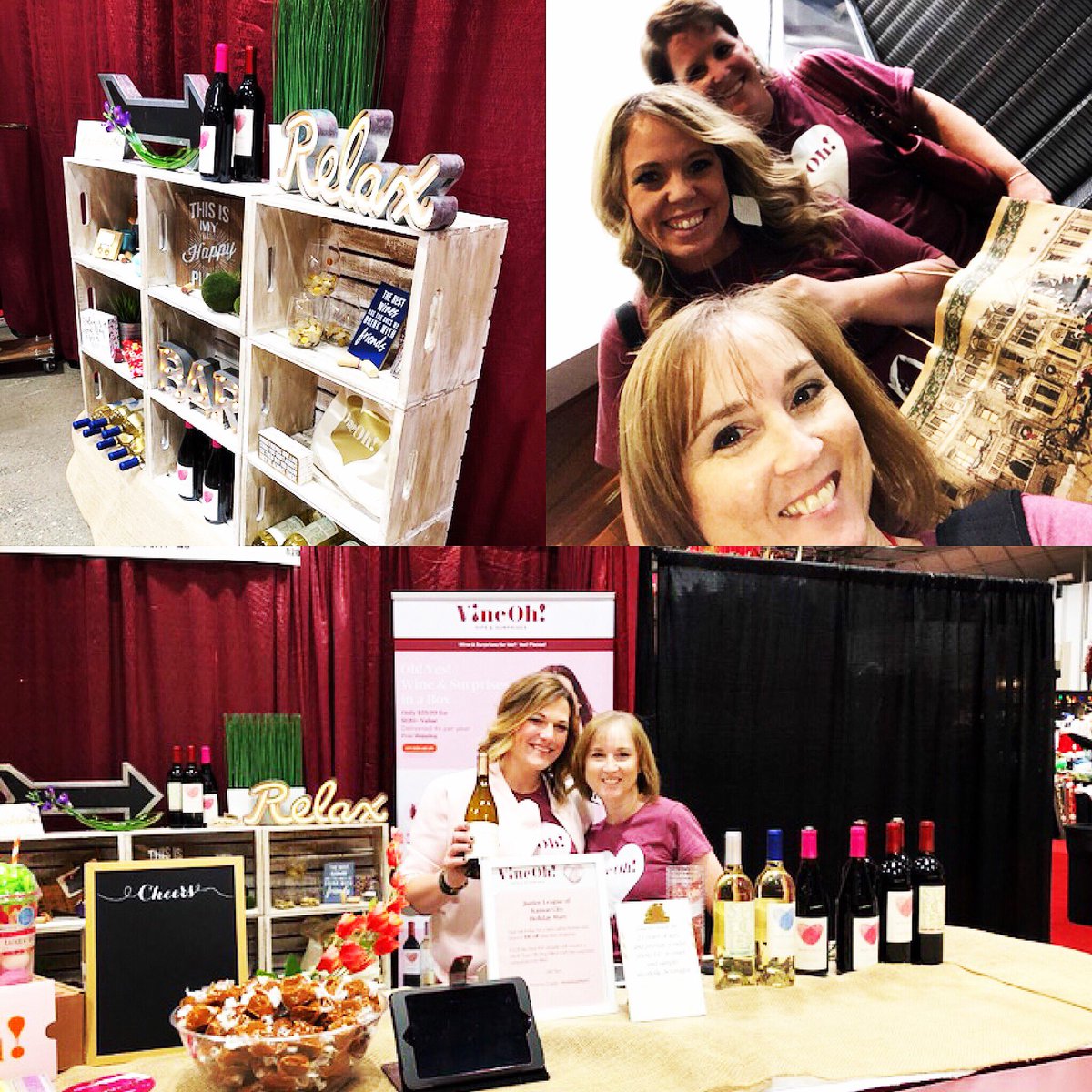 GetVineOh's tweet photo. Awesome weekend for Vine Oh! at KC Holiday Mart! #sipsandsurpsises #vineohbox #cheistmasfun https://t.co/RlPlEnnFl6