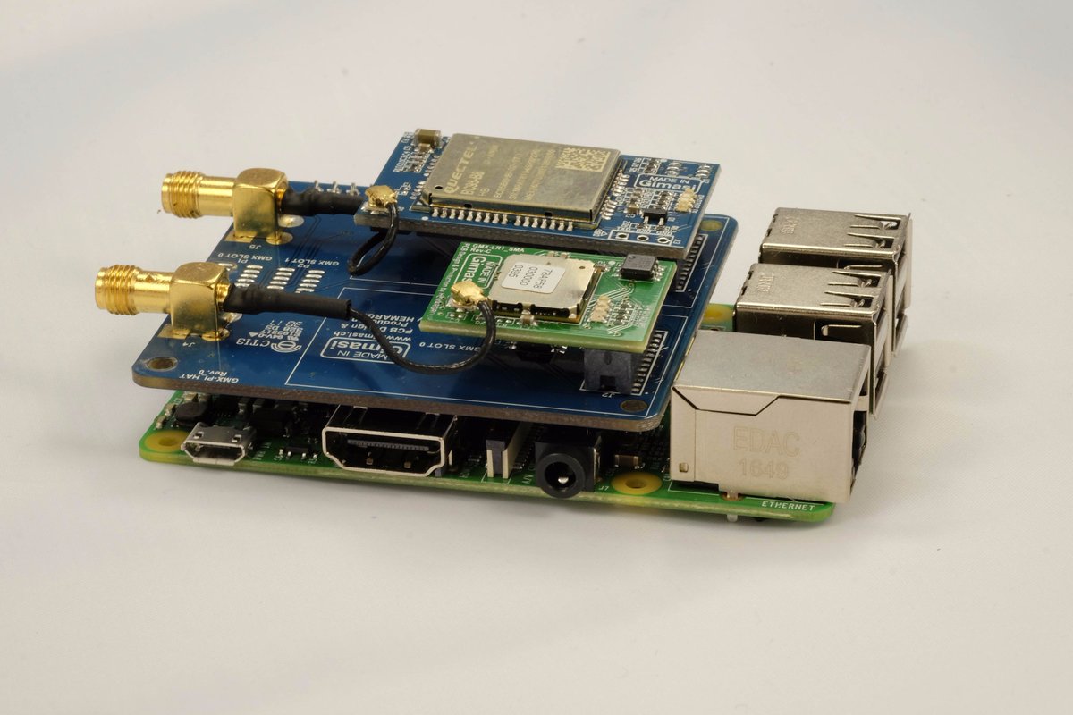 gimasiSA's tweet photo. Want to test #NBIoT @Quectel_IoT #BC65 or #LTECatM1 #BG96 on your @Raspberry_Pi? The #GMX PI-HAT is here, also available on #LoRaWAN #IoT https://t.co/dbYVmrXxT5