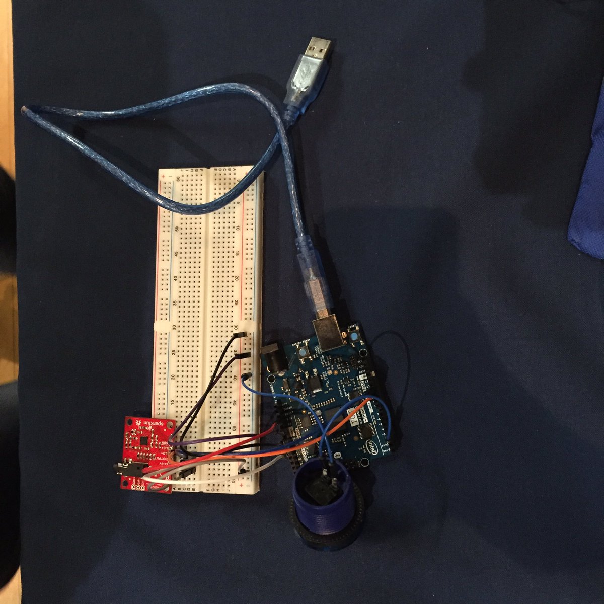 HeartBeatz8's tweet photo. Testing of prototype works🎉It's time to have a good sleep &amp; make a final sprint tomorrow!
#STEAMhack @DublinCityUni @RyanAcademy @Intel_IRL https://t.co/HCk01Uc2q5