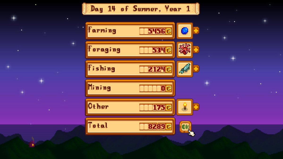 ejgauthor's tweet photo. Blueberries are clearly where the money is at! #StardewValley #NintendoSwitch #author #nerdy #scifi #howIUnwind #WhenNotWriting https://t.co/XP01Sur072